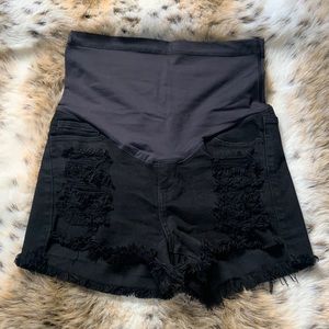 PINKBLUSH Maternity Jean Shorts